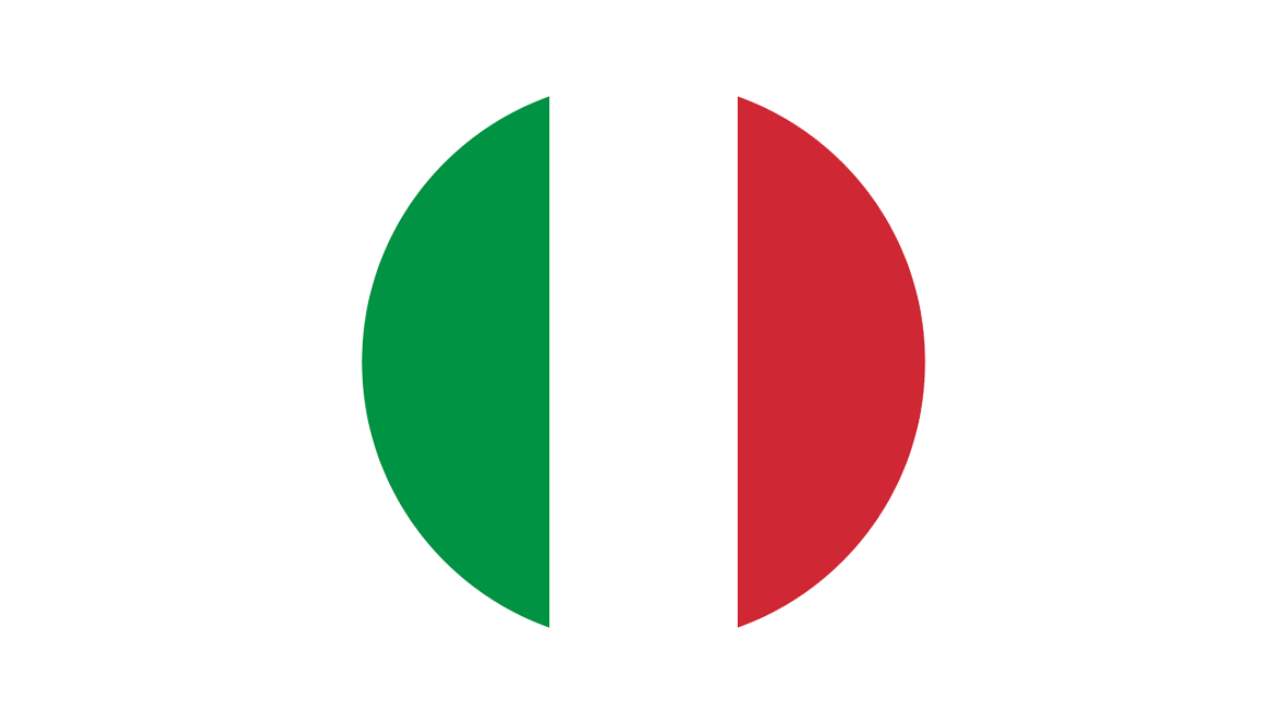 bandiera italiana icona tonda